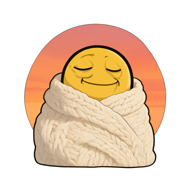 Quozzy dozing through a warm sunset